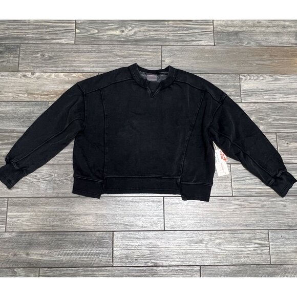 NWT Free People Movement x Hatch Intercept Pullover Small Black Top Sweatshirt - Picture 7 of 13